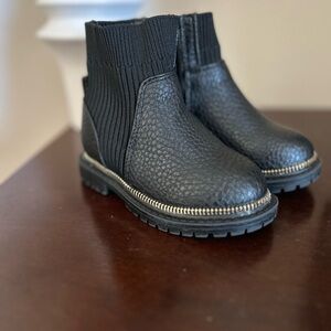Kids Black Ankle Boots